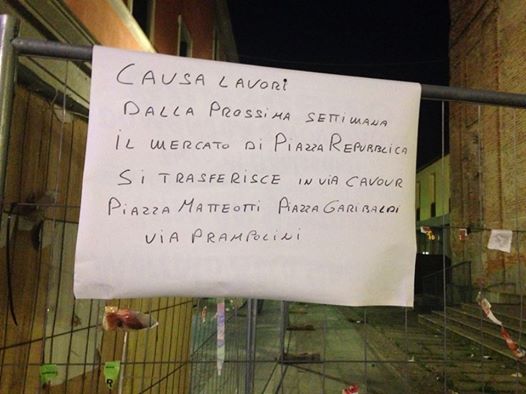 Trasloco del mercato, è mancata la comunicazione